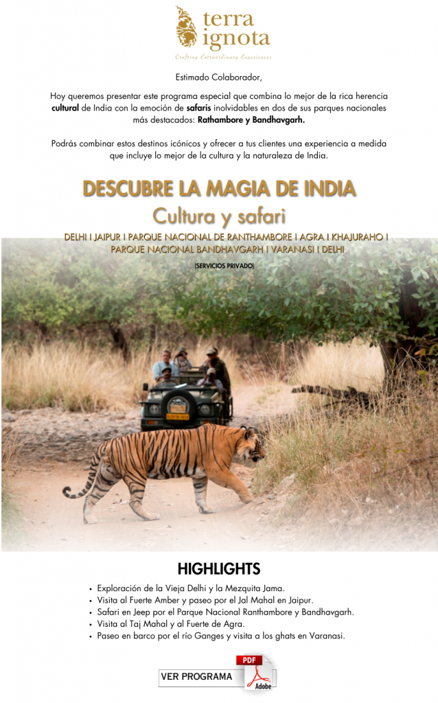 INDIA – Programa Cultura y Safari 14 días – TERRA IGNOTA TOURS